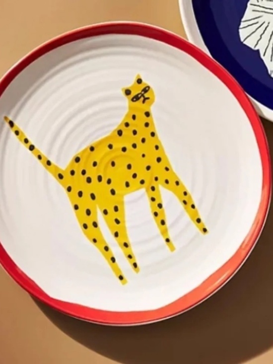 Anthropologie Other - Anthropologie Marcello Velho Folksong Dessert Plate Cat